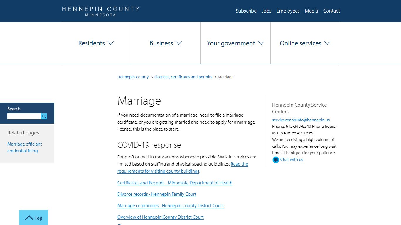 Marriage | Hennepin County